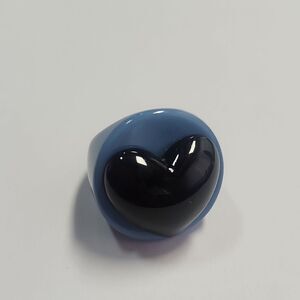 Puffy Heart Circle Ring By Sparklemuse Size 9